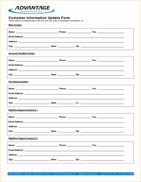 New Customer Form Template Word Fresh 13 Customer Information Form Template