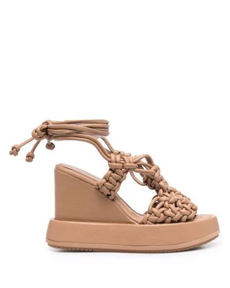 Paloma Barceló Leather Claire Wedge Sandals Lyst Uk