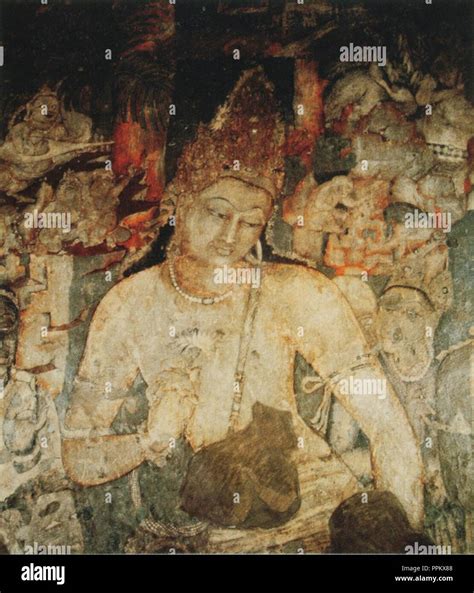 Bodhisattva Padmapani Cave 1 Ajanta India Stock Photo Alamy