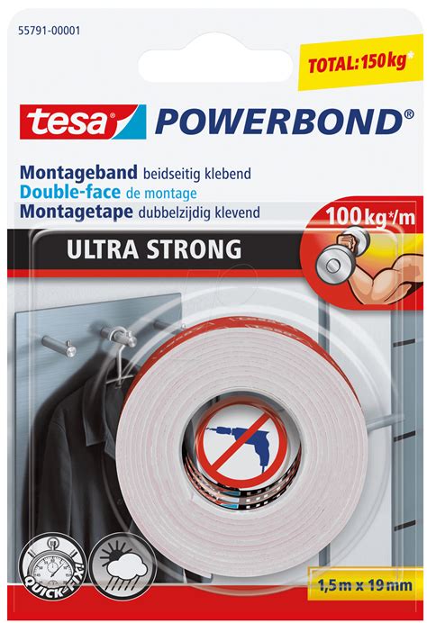 tesa 55791 montageband tesa powerbond® ultra strong 1 5 m x 19 mm bei reichelt elektronik
