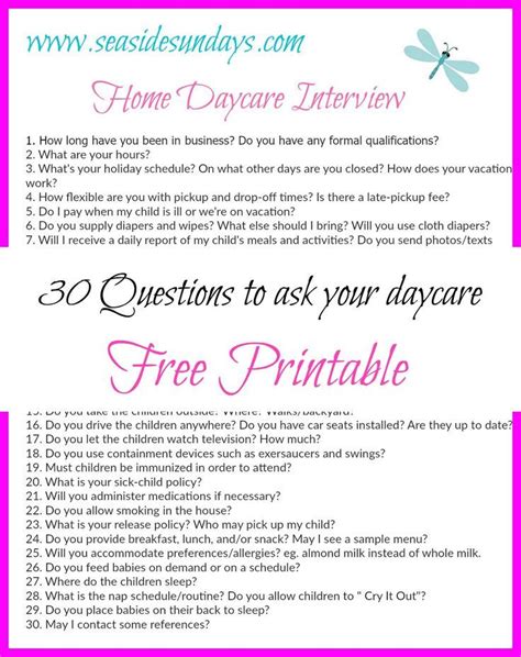 45 Important Questions That You Need To Ask A Home Daycare Home