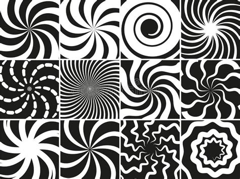 Radial Black And White Round Pattern Of Dots Vector Abstract