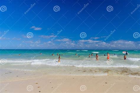 Girl In String Tanga Bikini On The Beach On A Sunny Day In Playa Del