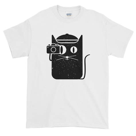 Camera Cat Mens Tee ~ Teesy Peesy Mens Tees Mens Tshirts Shirts