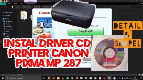 Ada beberapa langakah yg perlu… Cara instal driver CD printer canon MP287 terbaru - YouTube
