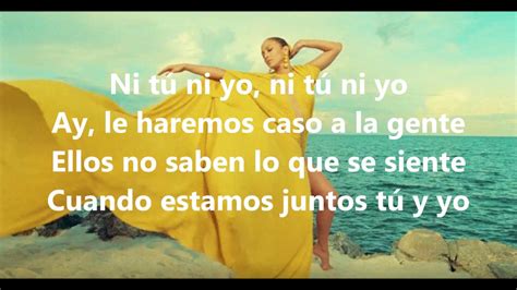 Jennifer Lopez Ni Tu Ni Yo Lyrics Video Youtube