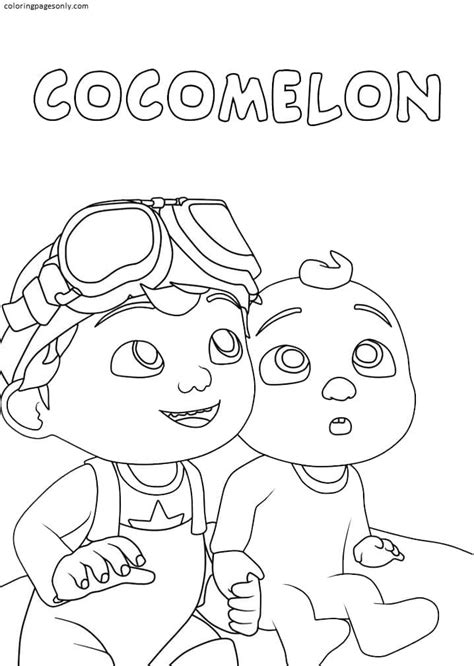 Cocomelon Elephant Coloring Page