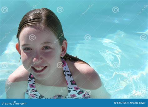 Teen Girl Swimming Stock Image 5377105