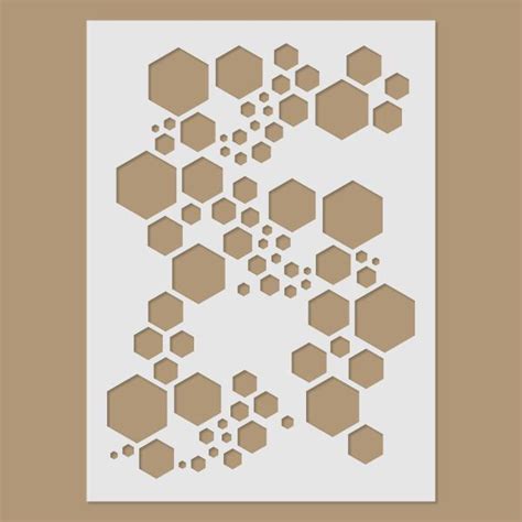 Pattern Stencil Super Hexagon Stencil By Stencildirect On Etsy Etsy