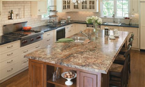 It gives a rich, luxurious feeling to kitchen. The color/pattern is called Golden Mascarello - these are ...