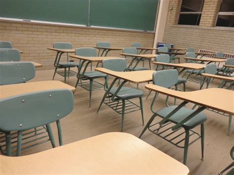Student Desks in Classroom Picture | Free Photograph | Photos Public Domain