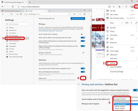 How To Change The Search Engine In Edge How To Change Default Search