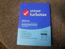 Used Intuit Turbotax Deluxe Federal State Retrun Efile For Windows