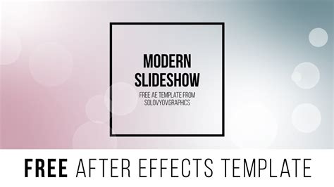 Free After Effects Template Modern Slideshow Youtube