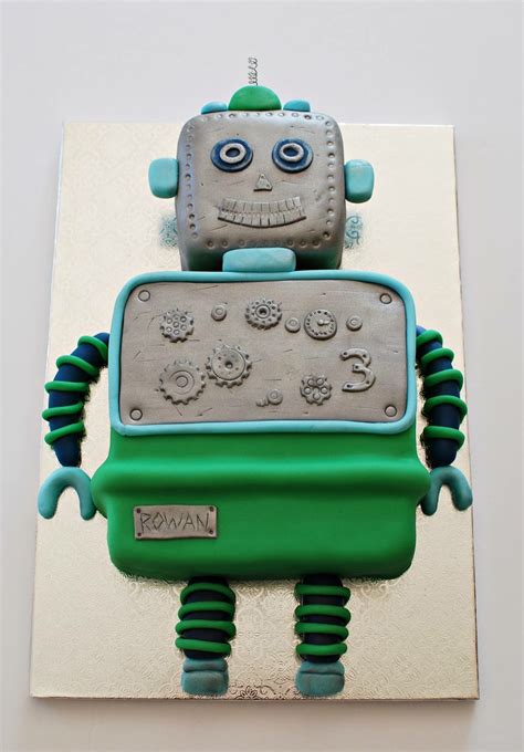 Robot Birthday Cake French Kids Desk Phone Rowan Corded Phone