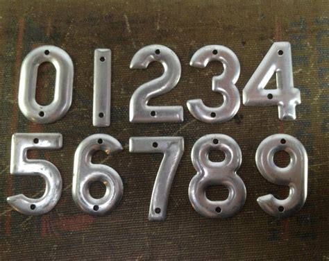 Vintage Address Numbers Small Metal Number Sign Number Etsy Address