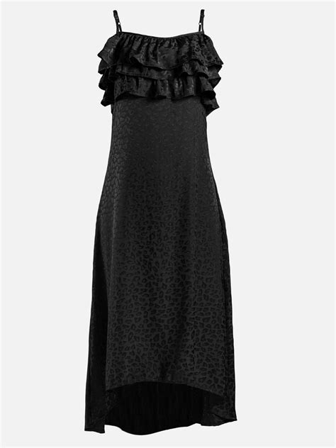 Ruffle Dress - Black - Shebby