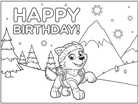 Happy rubble at christmas time. Paw Patrol Birthday | Happy birthday coloring pages ...