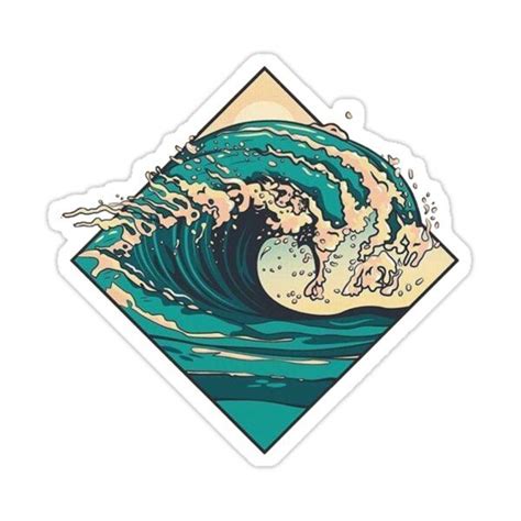 Wave Sticker By Carleemarkle En 2021 Pegatinas Pegatinas Bonitas