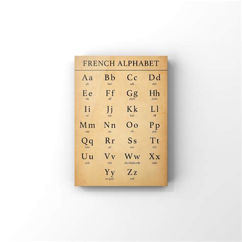 French Alphabet Chart Poster Print Lalphabet Francais Etsy