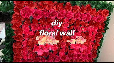 How To Diy Floral Wall Super Easy Under 25 Youtube