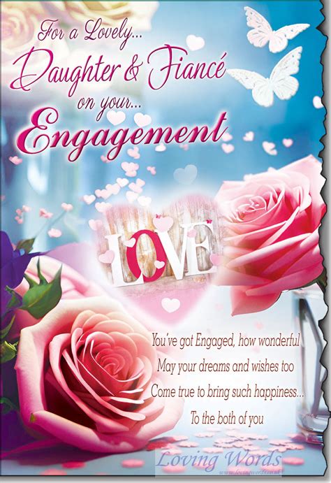 Engagement Daughter And Fiance Greeting Cards By Loving Words