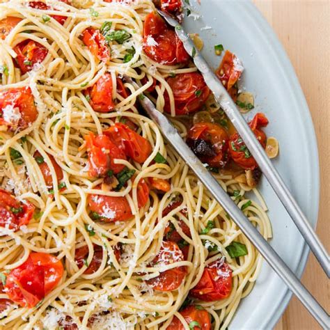 Pasta With Roasted Cherry Tomatoes Americas Test Kitchen Recipe