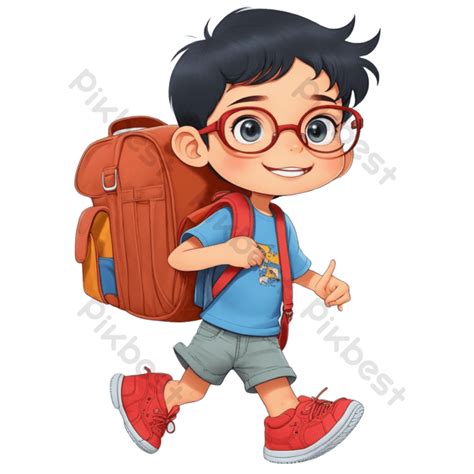Back To School Boy Cartoon Art Photo Png Images Png Free Download