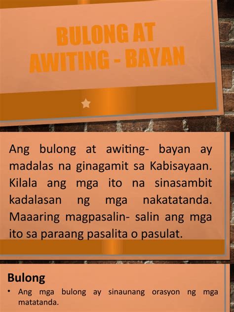 Bulong At Awiting Bayan Grade 7 Dec 1 Pdf