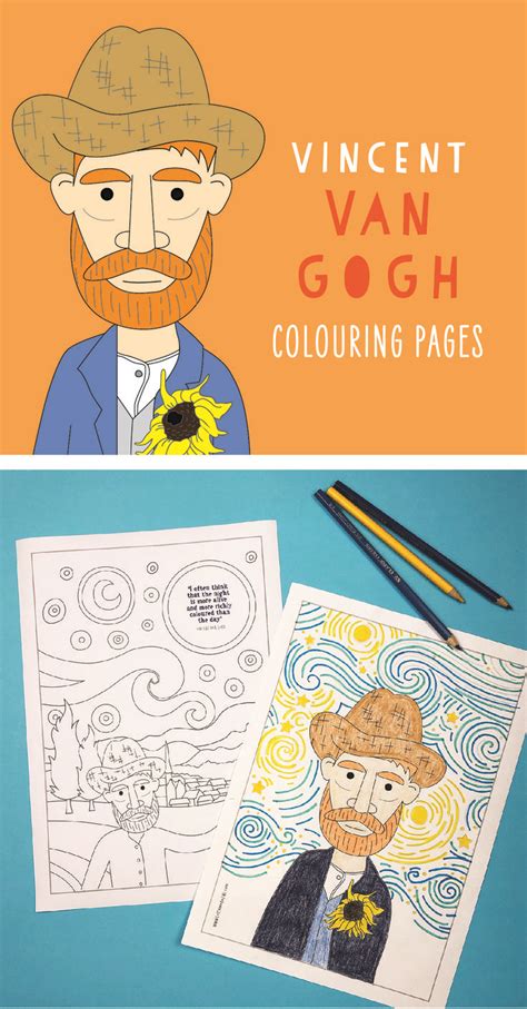 Vincent Van Gogh Colouring Pages For Kids An Easy Art History Activity