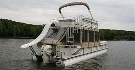Double Decker Pontoon Boat With A Slidealmost Like Ours Pontoon
