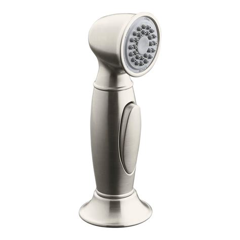 Black kitchen faucet with side spray. KOHLER Accent Kitchen Side Spray in Vibrant Brushed Nickel ...