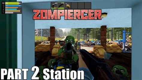 ゾンピアサー Zompiercer Walkthrough Gameplay Part 2 Station ゾンビ Zombie Pc