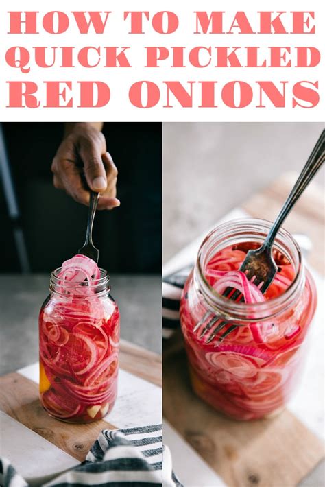 Enjoy this easy and delicious pickled red onion recipe piled on top of sandwiches, burgers, stuffed in tacos and mixed with eggs. Quick Pickled Red Onions Recipe - The Forked Spoon