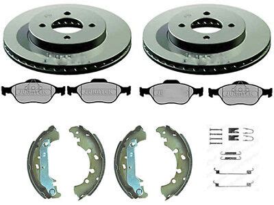 Ford Fiesta Mk Front Brake Discs And Pads Rear Shoes Fitting Kit Mm Ebay