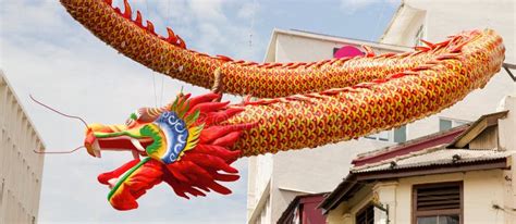 Chinese New Year Dragon Decoration In Chinatown Stock Photo Image Of