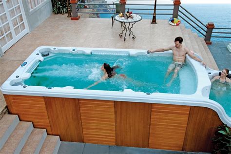 Luxury Indooroutdoor Whirlpool Massage Acrylic Bathtub Hot Spa Or Endless Acrylic Swimming