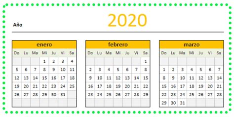 Calendario 2020 Excel Descargalo Ahora Aplica Excel Contable