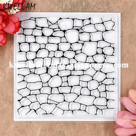 Brick Wall Background Scrapbook Diy Photo Cards Rubber Stamp Clear