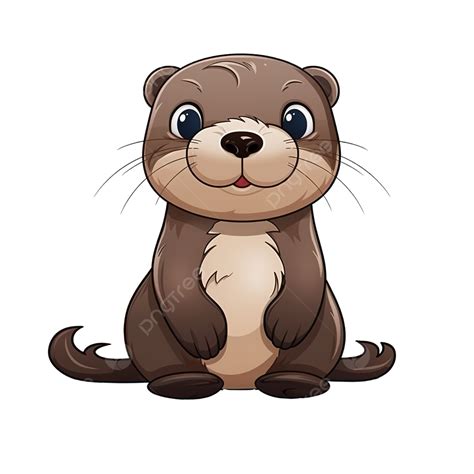 Sea Otter Cartoon Sea Otter Hand Drawn Painting Png Transparent