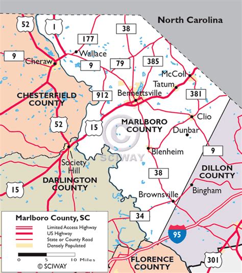 Maps Of Marlboro County South Carolina