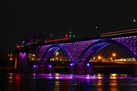 Night View Of The Peace Bridge Berardi Immigration Law