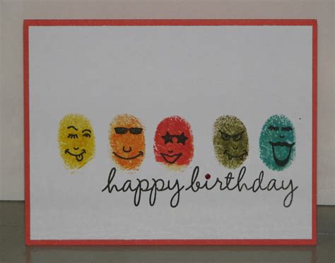 Stempel Spass Fingerprint Birthday Card