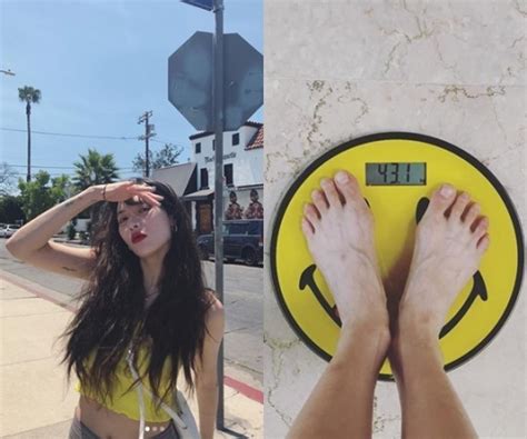 hyuna shares a photo of her weight on the scale