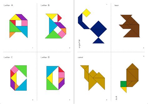 Colorful Tangrams Tpt Tangram Animal Alphabet