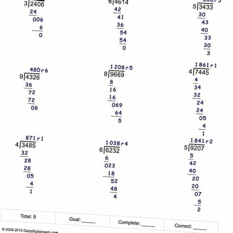 These Long Division Worksheets have answers with ...