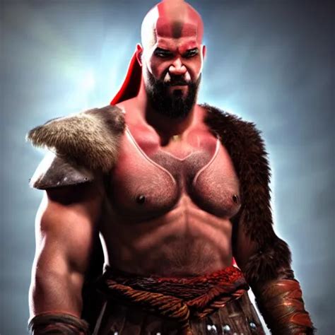Epic Portrait Of Christopher Judge As Kratos Unreal Stable Diffusion