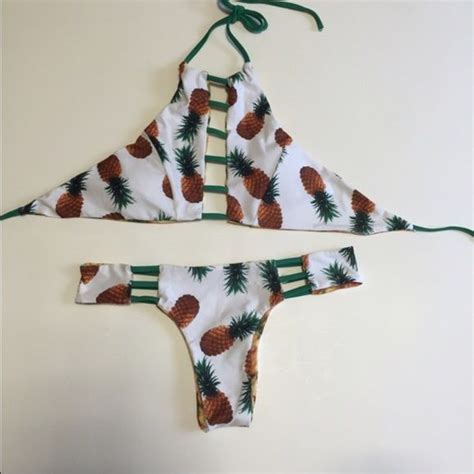 Reversible Pineapple Bikini Pineapple Bikini Bikinis Clothes Design