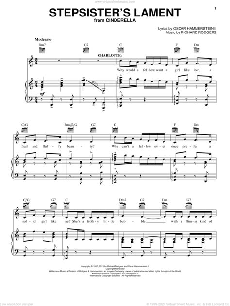Hammerstein Stepsisters Lament From Cinderella Sheet Music For