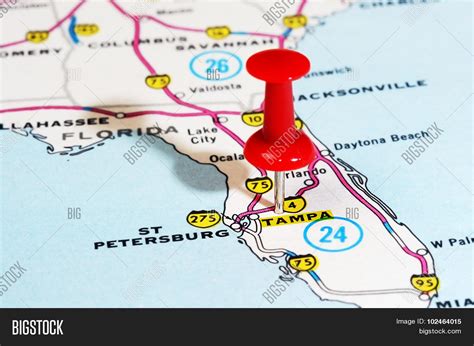 Tampa Florida Usa Map Image And Photo Free Trial Bigstock